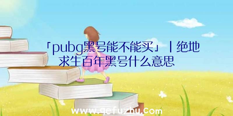 「pubg黑号能不能买」|绝地求生百年黑号什么意思